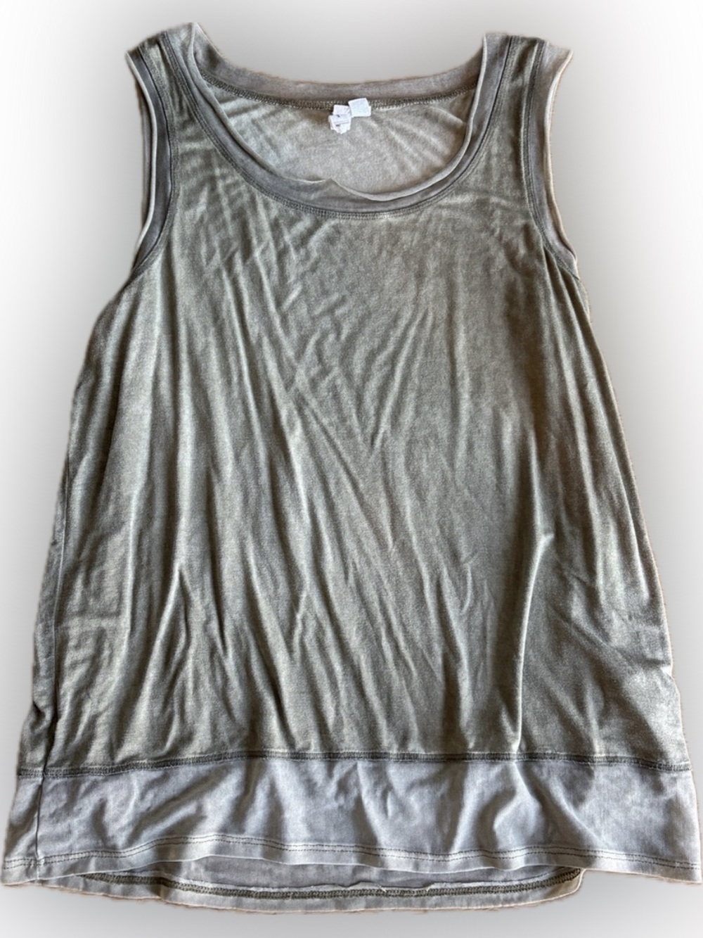 Women’s Light Olive Scoop Neck Tank Top